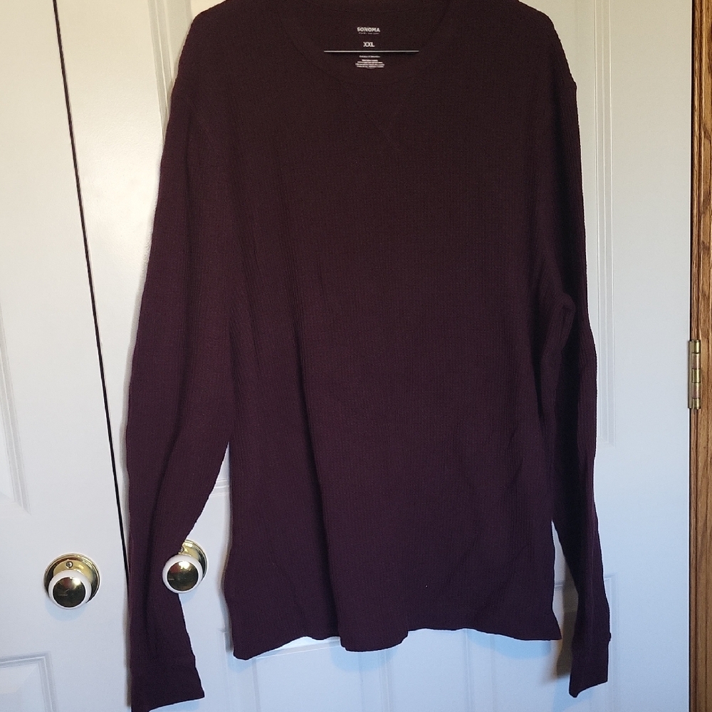 Sonoma Men's Deep Purple Long Sleeve Shirt